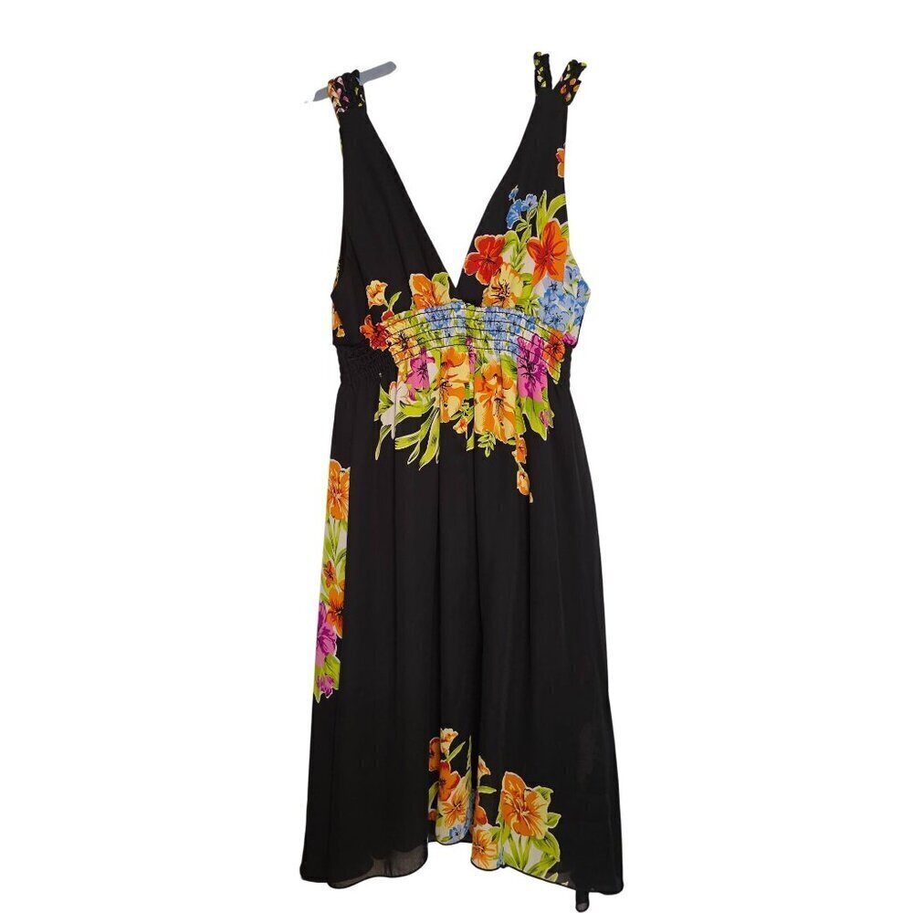 Hypnotik Halter Dress Maxi Floral Print Bohemian Glam Sz Small